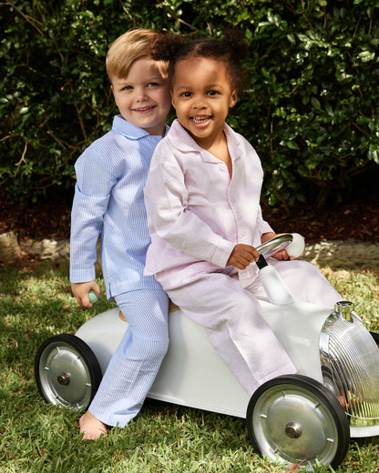 Seersucker Stripe Junior Set - Green