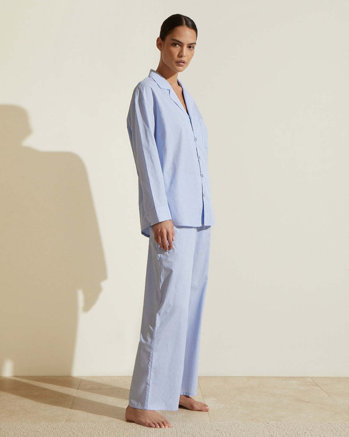 Eze Cotton Set - Placid Blue and White Stripe