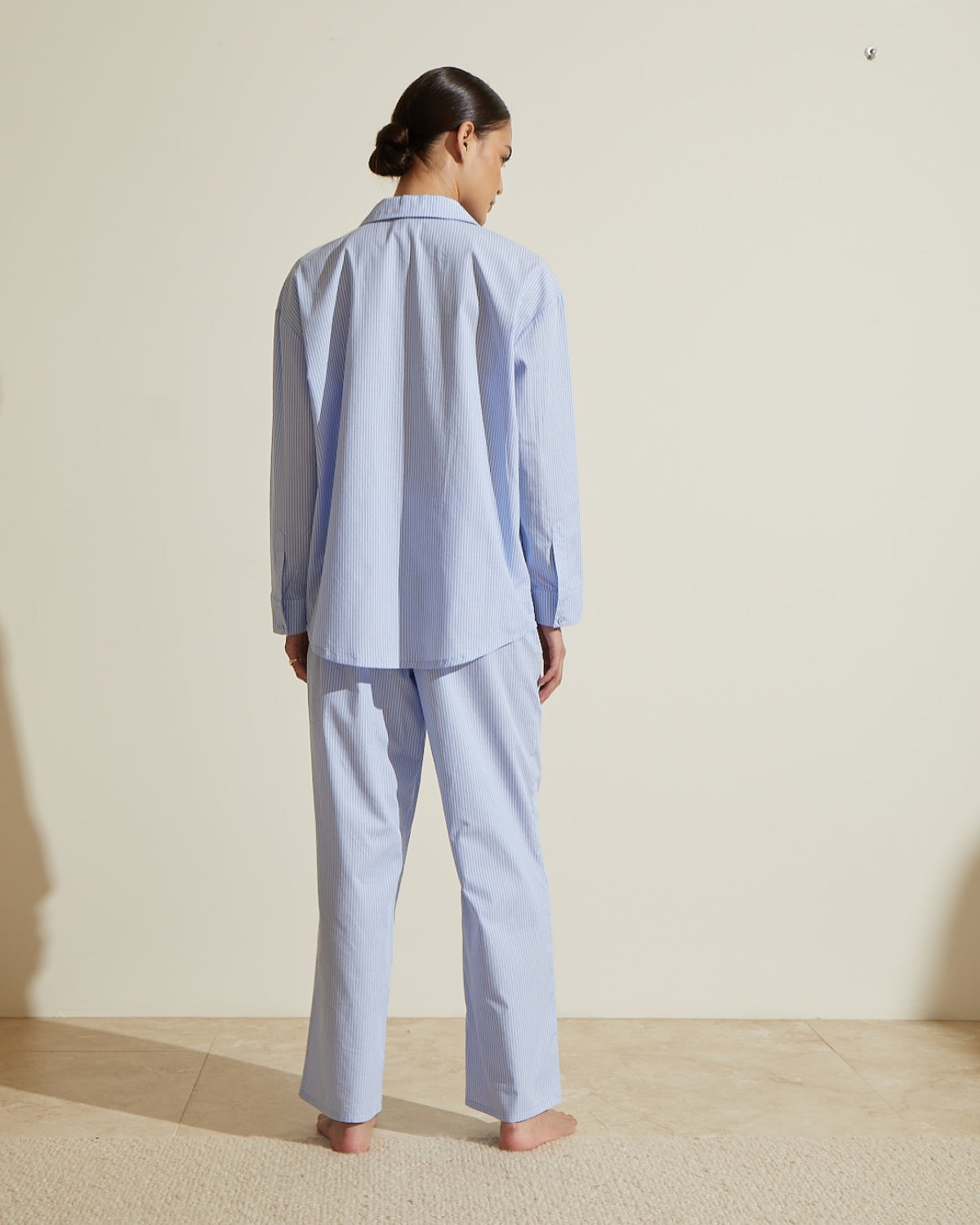 Eze Cotton Set - Placid Blue and White Stripe