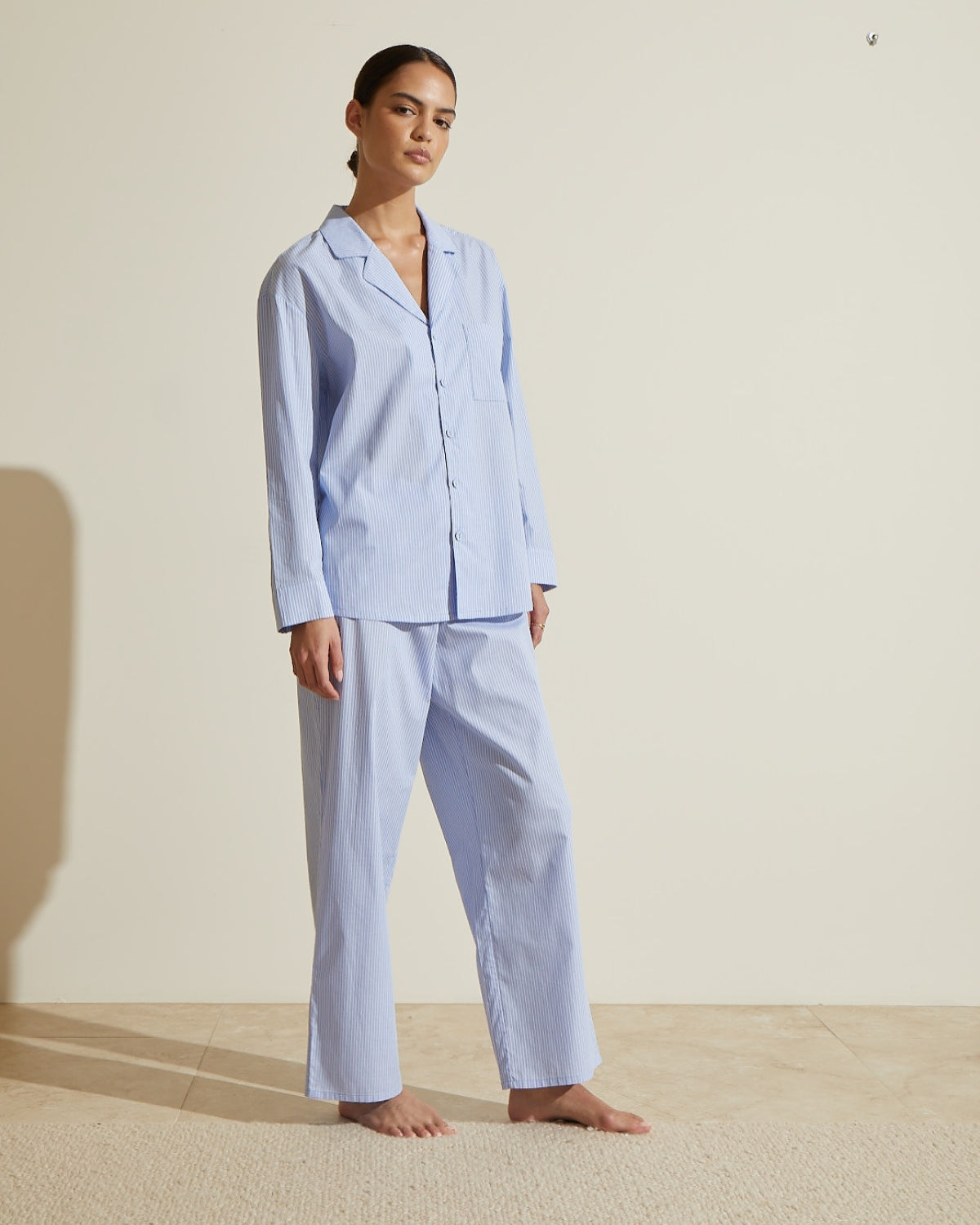 Eze Cotton Set - Placid Blue and White Stripe