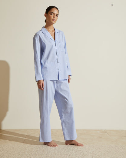 Eze Cotton Set - Placid Blue and White Stripe