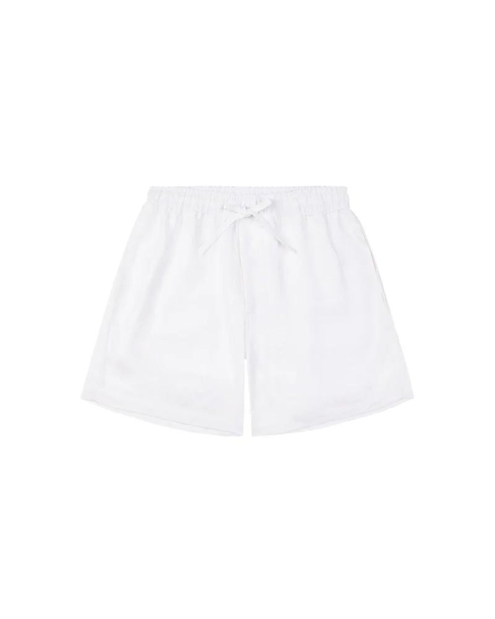 Mens Linen Lounge Short - White