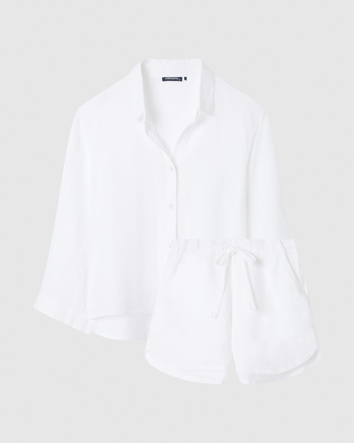 Anjuna Linen Set White Jasmine and Will