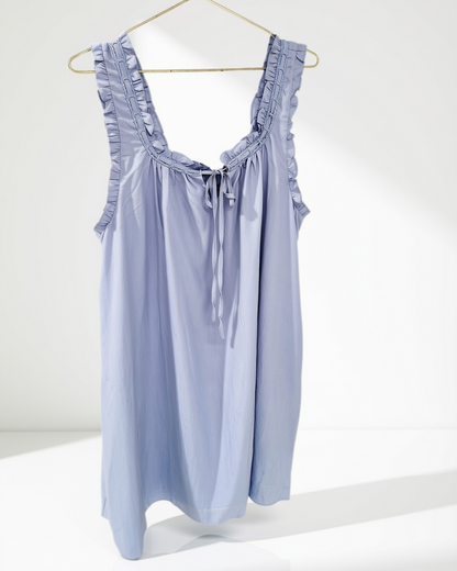 Fleur Luxe Lounge Dress - Blue Tencel™