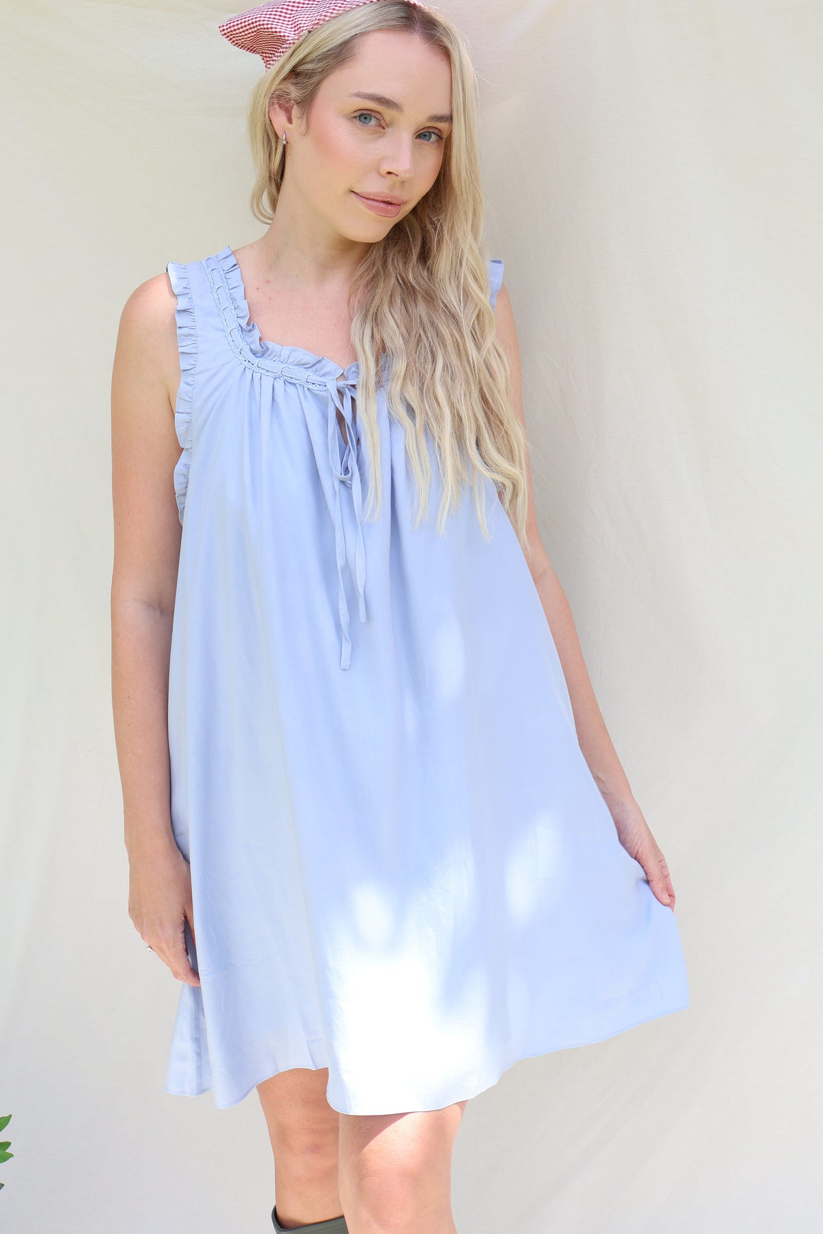 Fleur Luxe Lounge Dress - Blue Tencel™