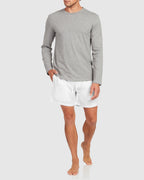 Mens Linen Lounge Short - White