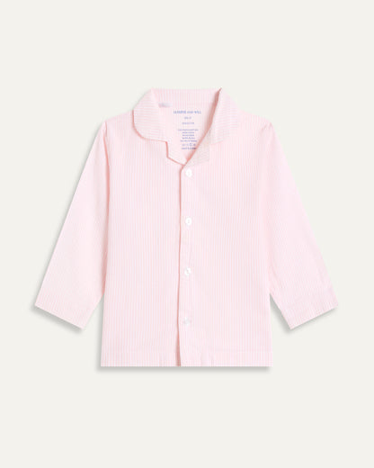 Seersucker Stripe Junior Set - Pink