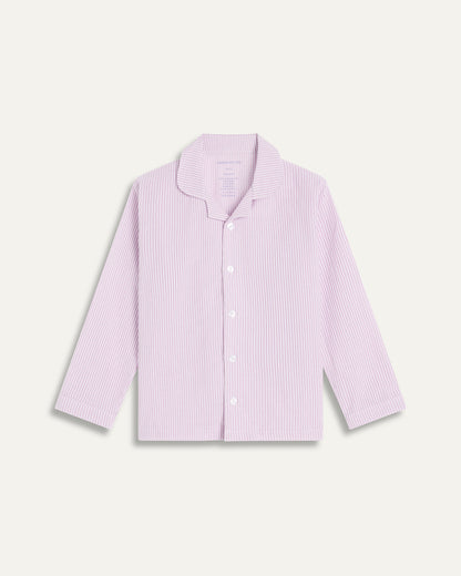 Seersucker Stripe Junior Set - Purple