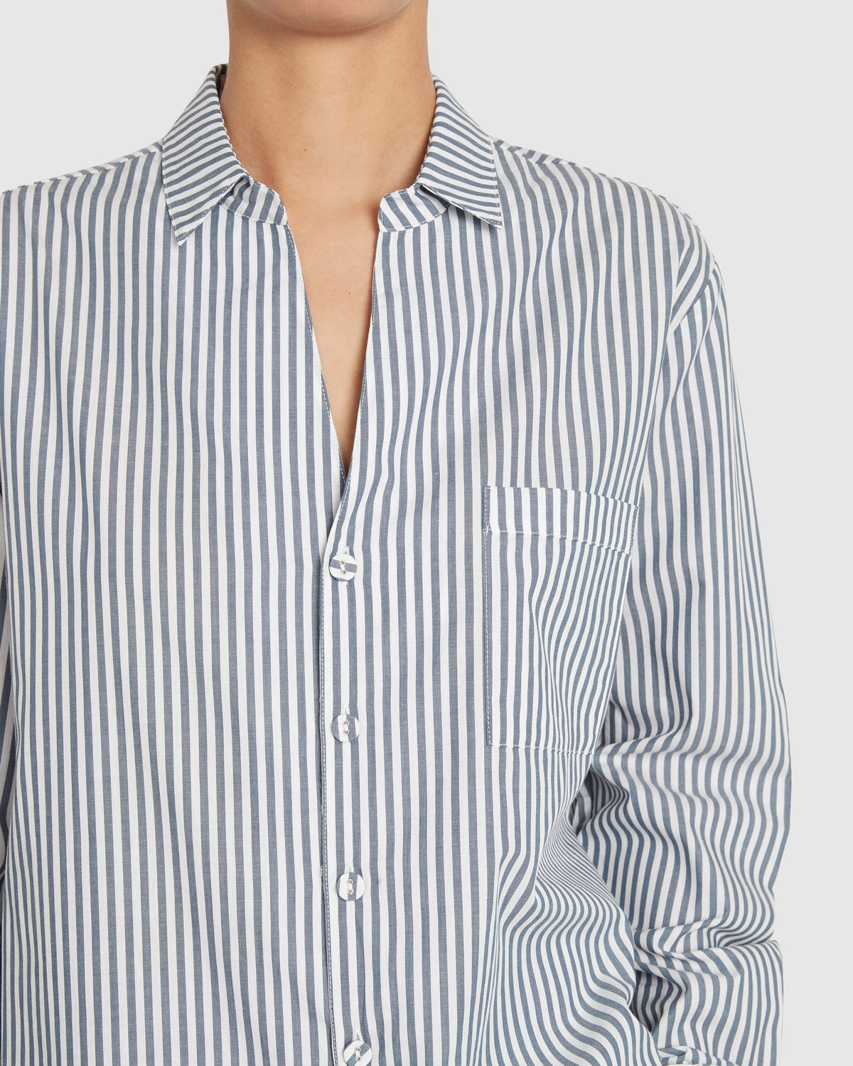 Brooke Cotton Set - Washed Navy Stripe