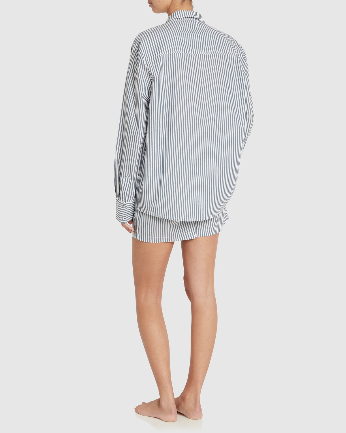 Brooke Cotton Set - Washed Navy Stripe