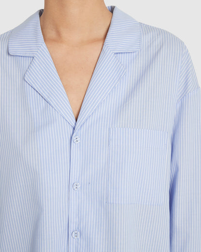 Eze Cotton Set - Placid Blue and White Stripe