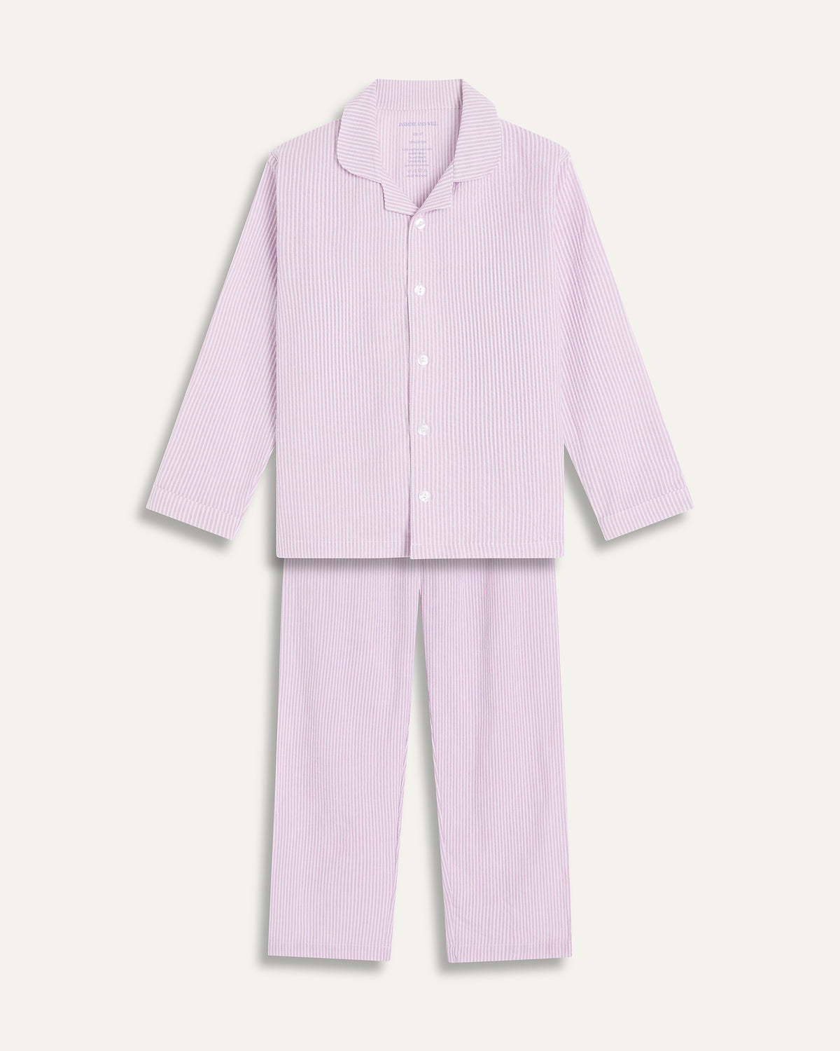 Seersucker Stripe Junior Set - Purple