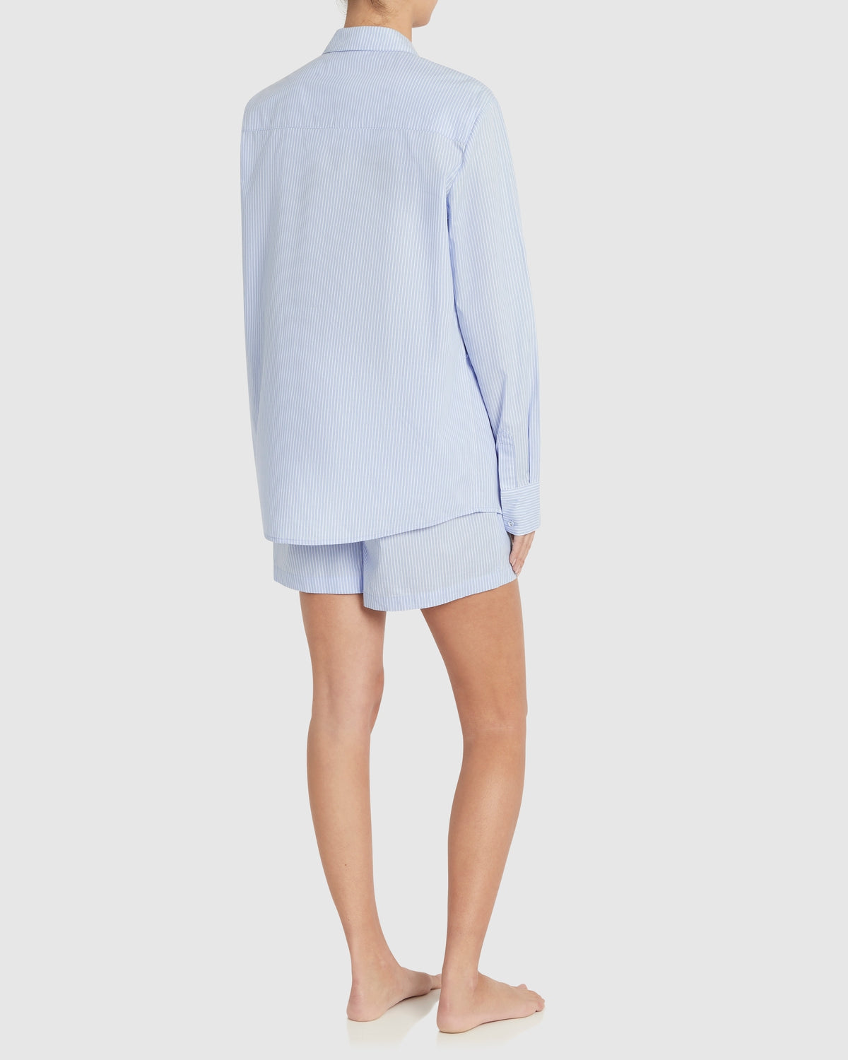 Brooke Cotton Set - Placid Blue and White Stripe