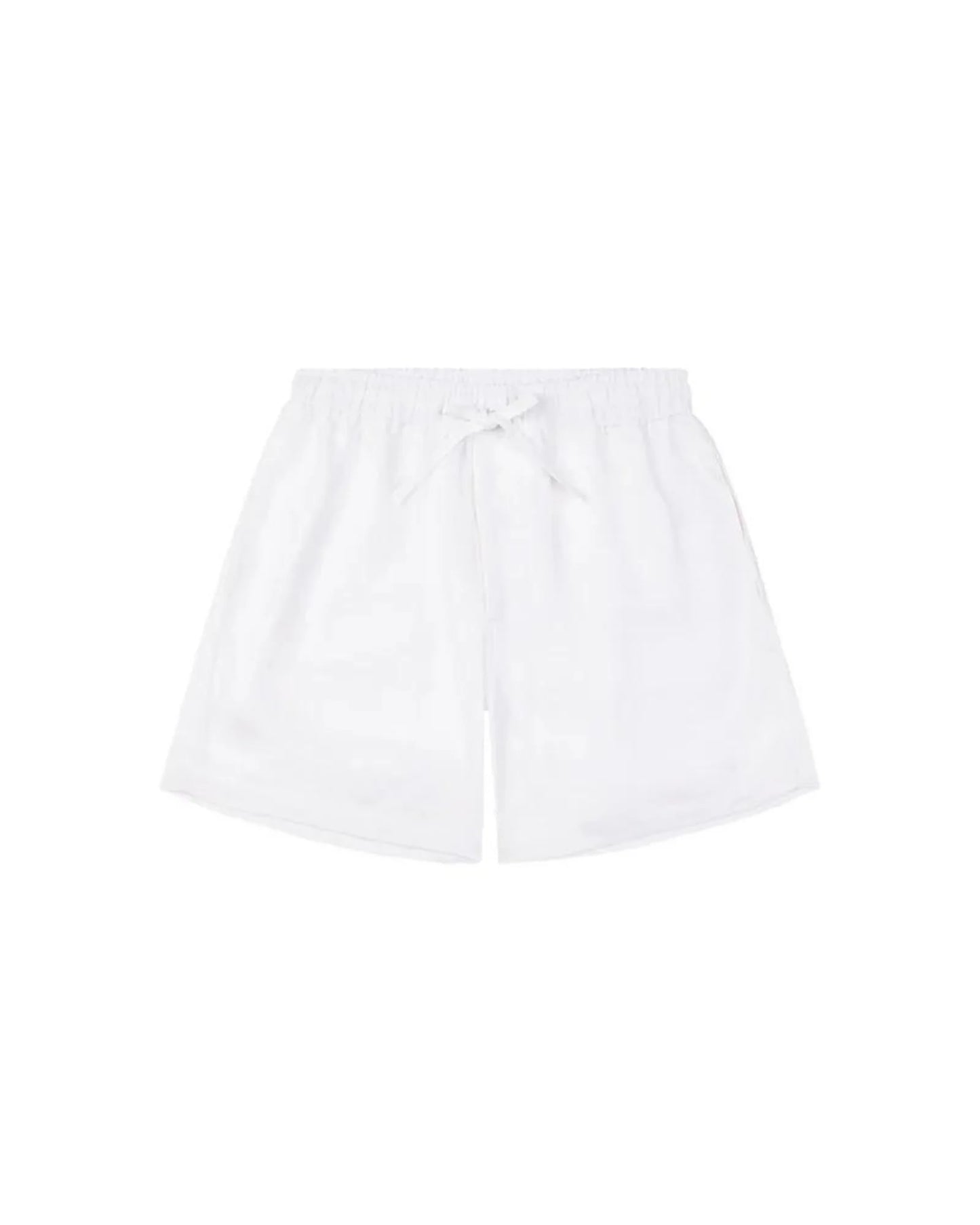 Mens Linen Lounge Short - White