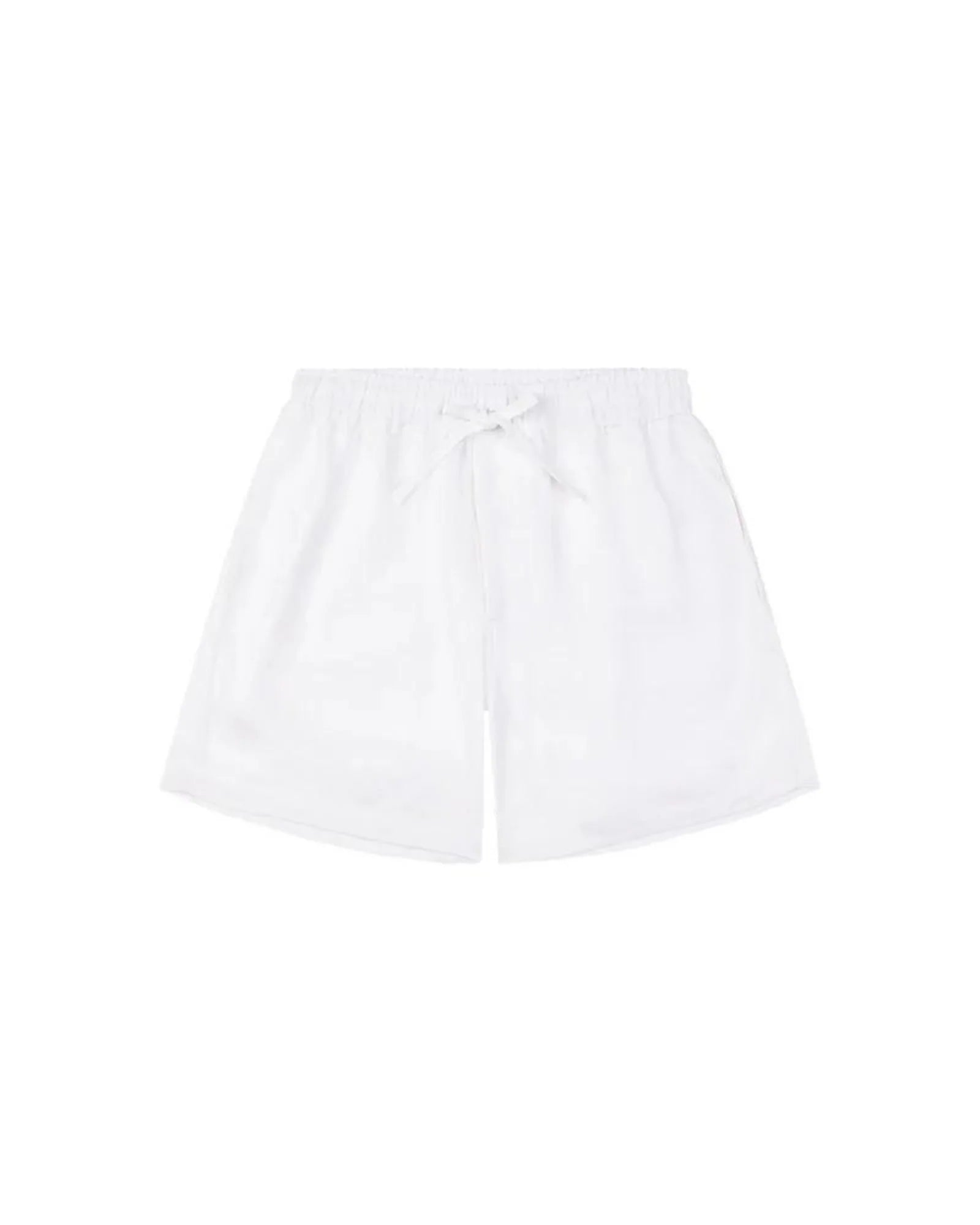 Mens Linen Lounge Short - White