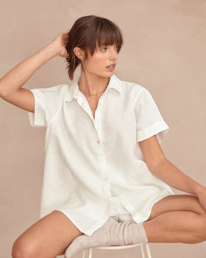 Reims Linen Set- White (Maternity Friendly)