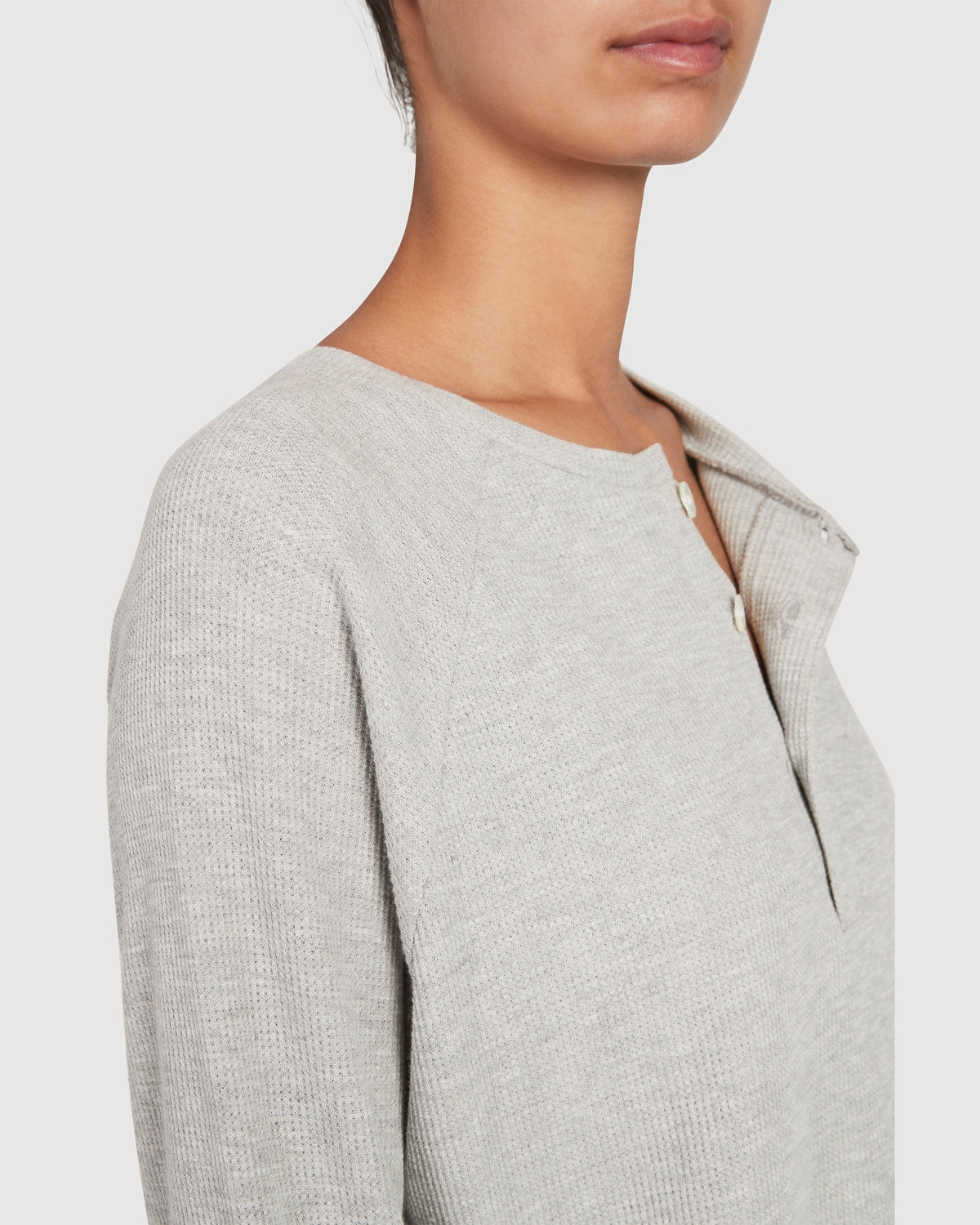 Load image into Gallery viewer, Cotton Waffle Henley
