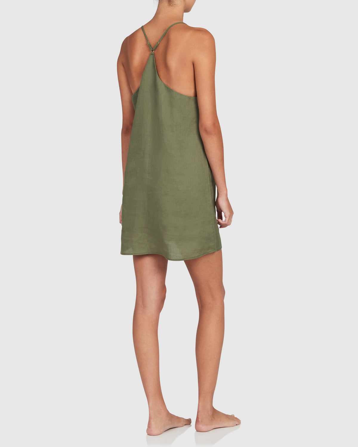 Load image into Gallery viewer, Sorrento Linen Slip Nightie - Olive
