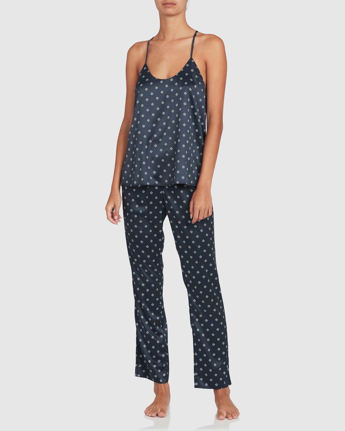 Load image into Gallery viewer, Sorrento Cami and Pant Set - Navy Print
