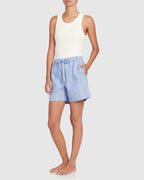 Unisex  Euro Cotton Shorts - Wide Blue Black Stripe