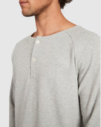 Mens JFK Cotton Waffle Henley