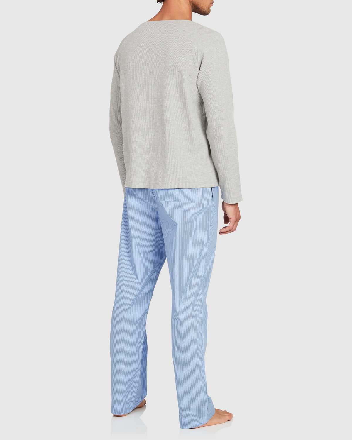 Mens JFK Cotton Waffle Henley