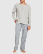 Mens JFK Cotton Waffle Henley