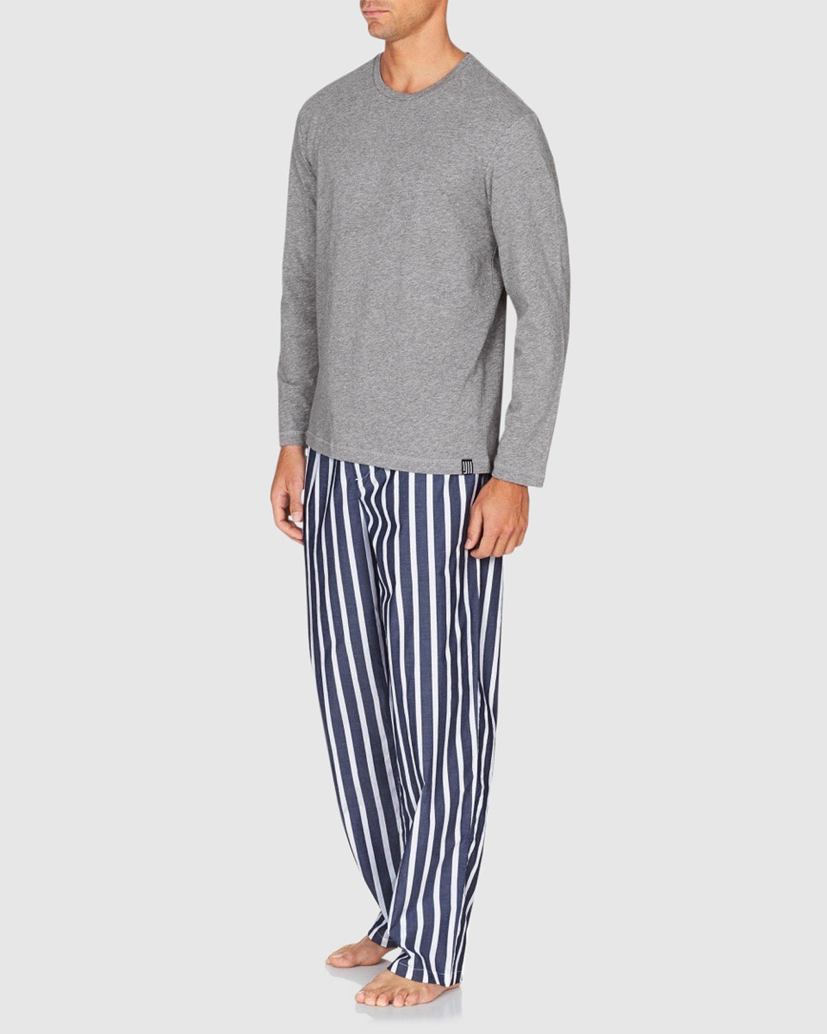 Mens Organic Cotton Long Sleeve Tee Grey