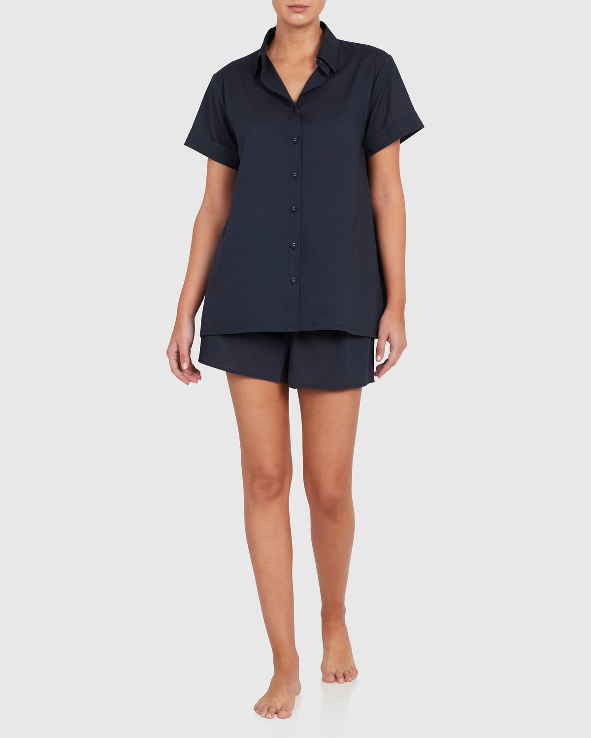 Reims Cotton Set - Navy (Maternity Friendly)