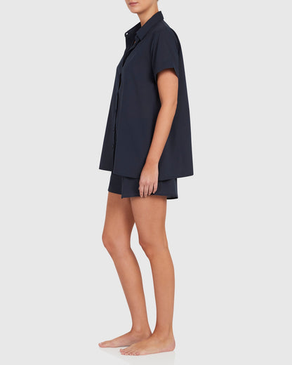 Reims Cotton Set - Navy (Maternity Friendly)